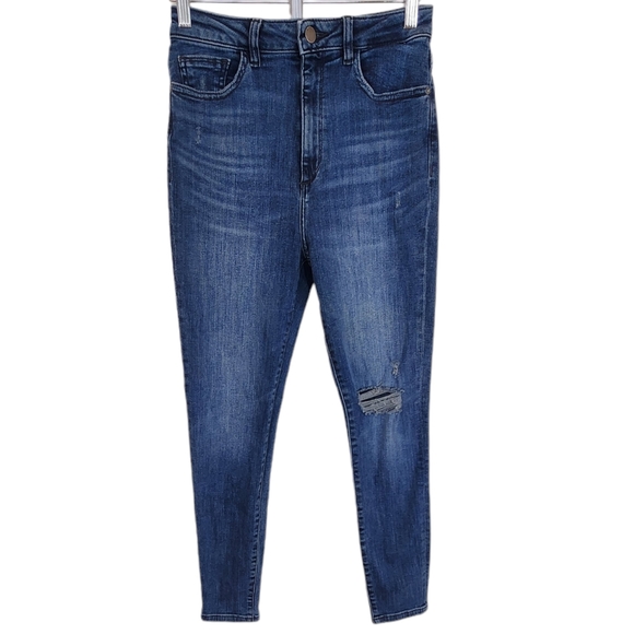 DL1961 Chrissy Ultra High Rise Instasculpt Skinny Ankle Jean Distressed 26 - Picture 2 of 11